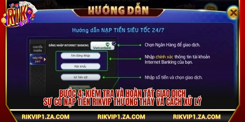 Rà soát lại và xác nhận thanh toán